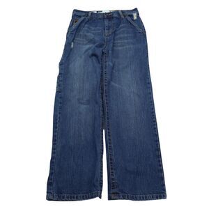 Timberland Jeans Womens 12 Blue denim cargo Wide Leg